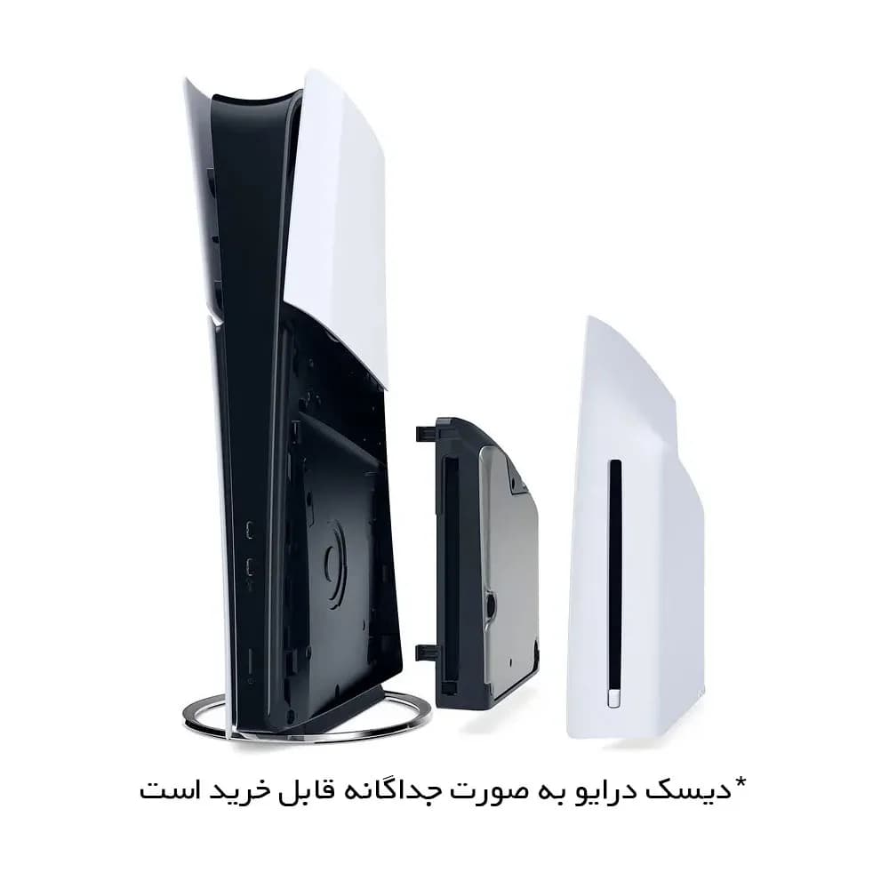 کنسول بازی سونی مدل PlayStation 5 Slim Digital Edition ظرفیت 825 گیگابایت ریجن CFI-2116 اروپا به همراه دسته اضافی