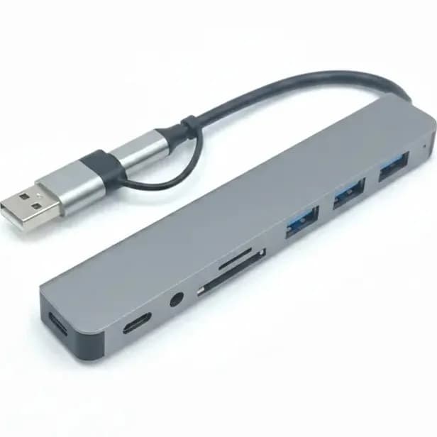 هاب USB ۸ پورت آلومینیومی تایپ سی