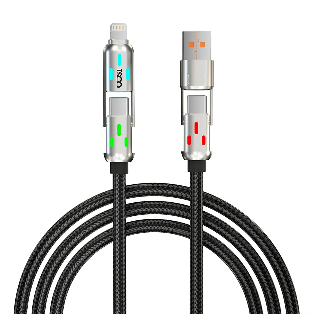 کابل تبدیل USB/USB-C به لایتنینگ/USB-C تسکو مدل GCA 60 W طول 2 متر