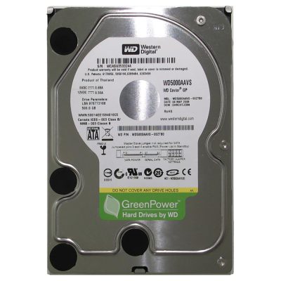 هارد دیسک اینترنال وسترن دیجیتال مدل WD5000AAVS ظرفیت 500 گیگابایت