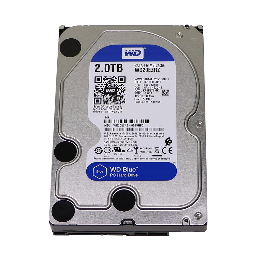هارددیسک اینترنال وسترن دیجیتال مدل Blue WD20EZRZ ظرفیت 2 ترابایت