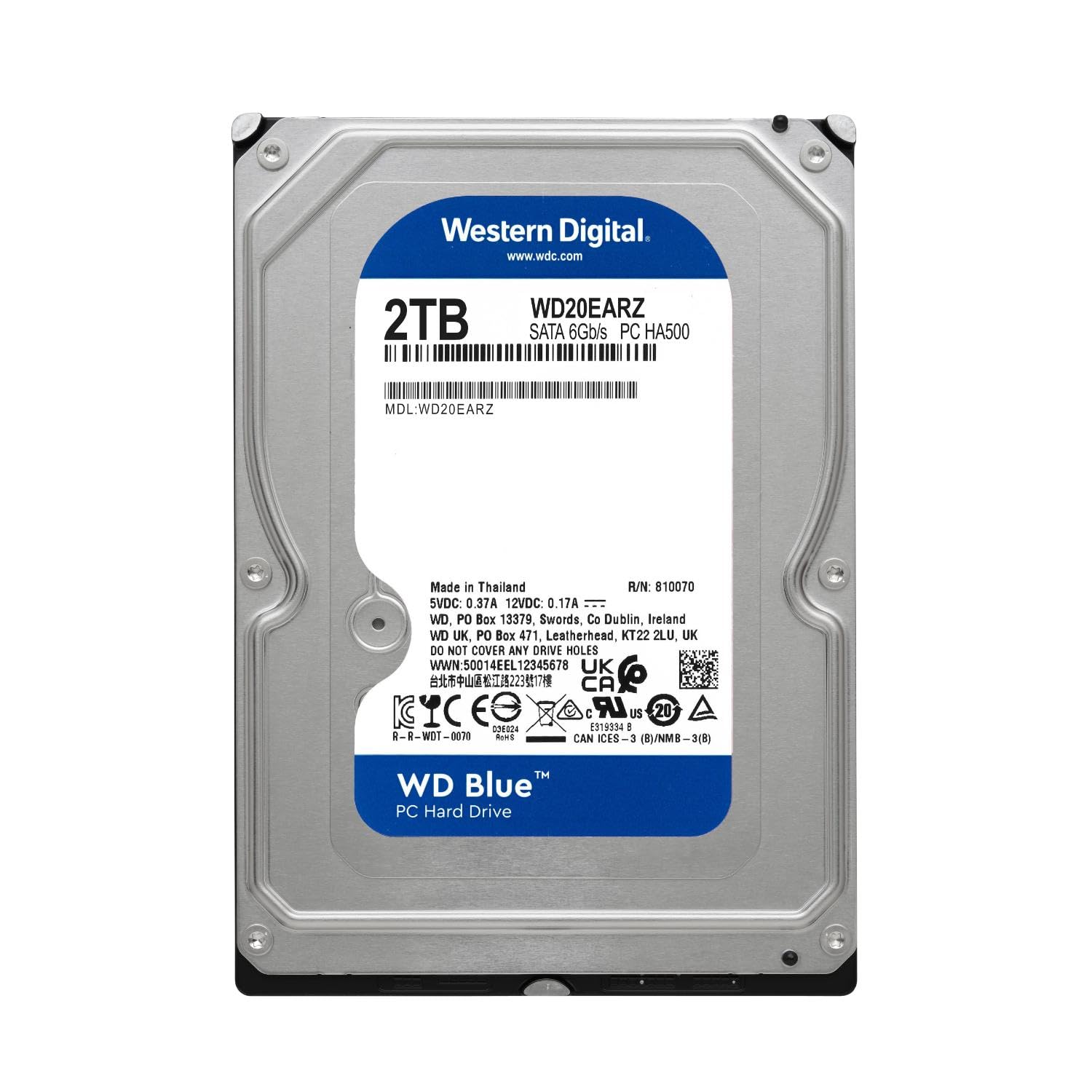 هارددیسک اینترنال وسترن دیجیتال مدل Blue WD20EARZ ظرفیت 2 ترابایت