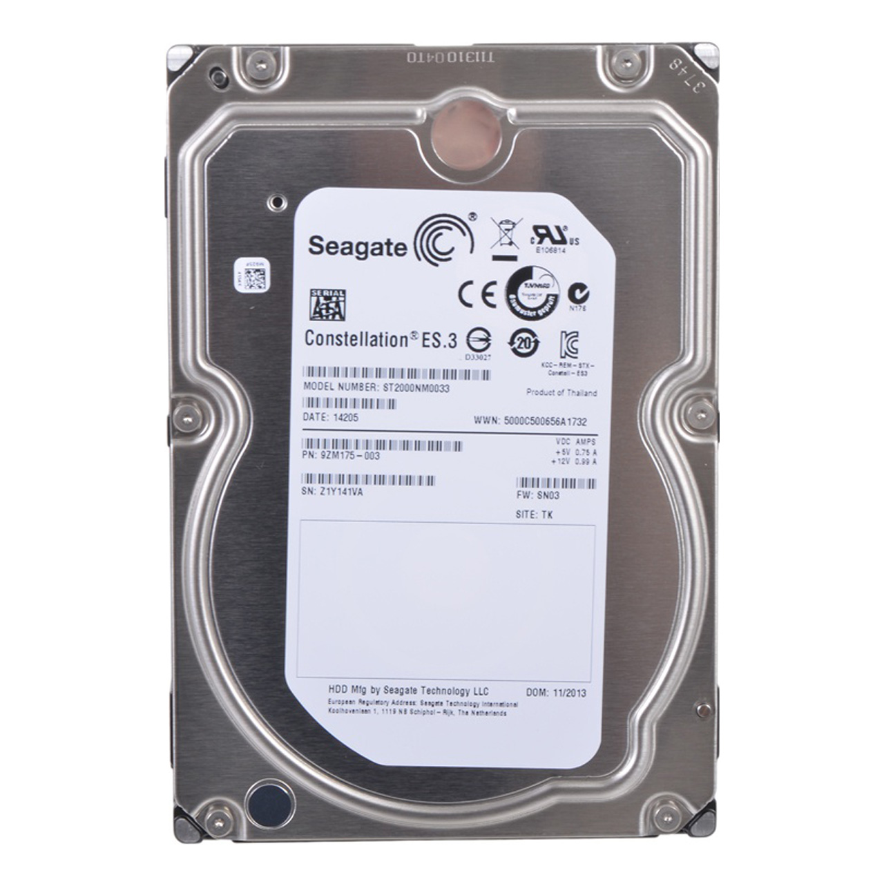 هارددیسک اینترنال سیگیت مدل Constellation ES.3 ST2000NM0033 ظرفیت 2 ترابایت