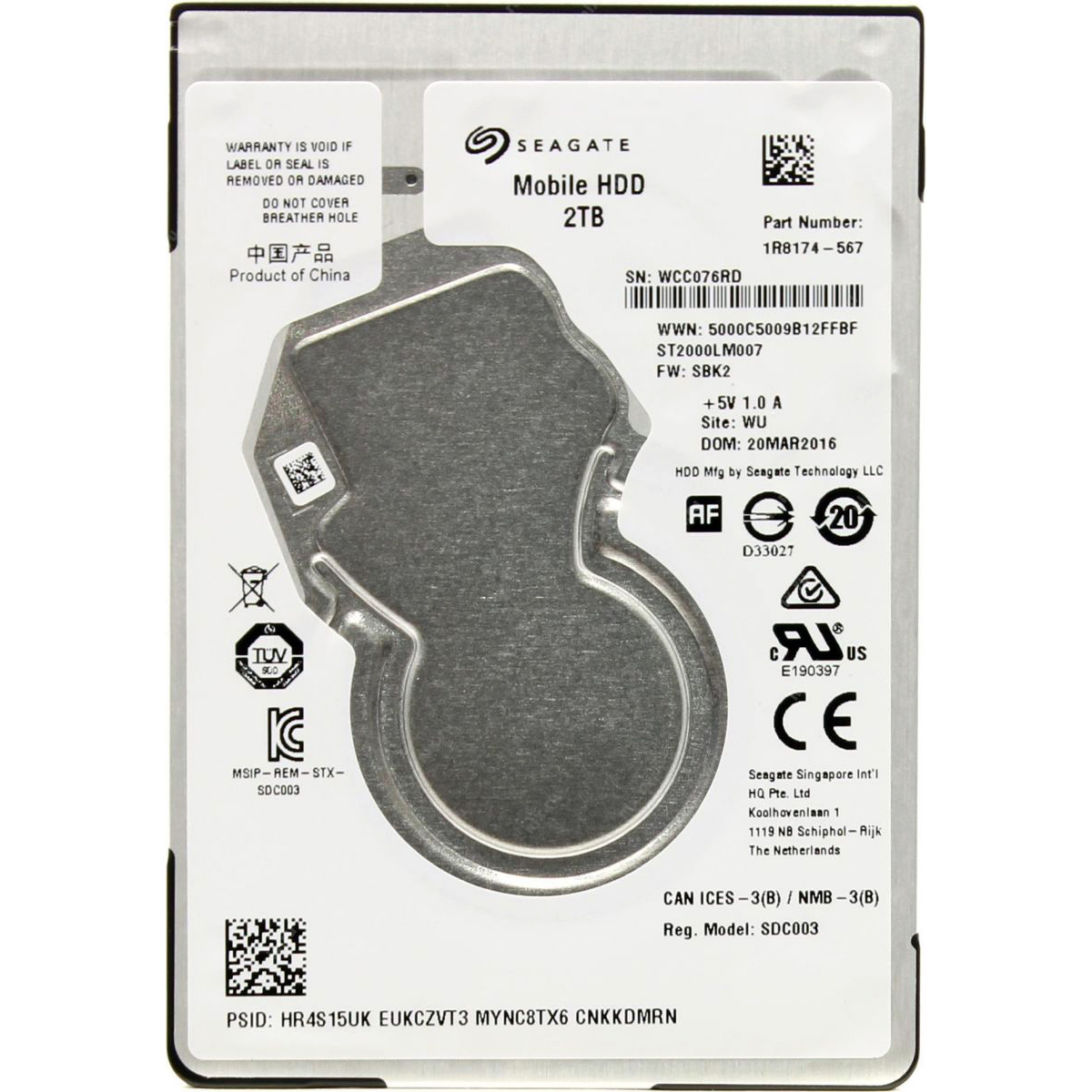 هارددیسک اینترنال سیگیت مدل ST2000LM007 ظرفیت 2 ترابایت