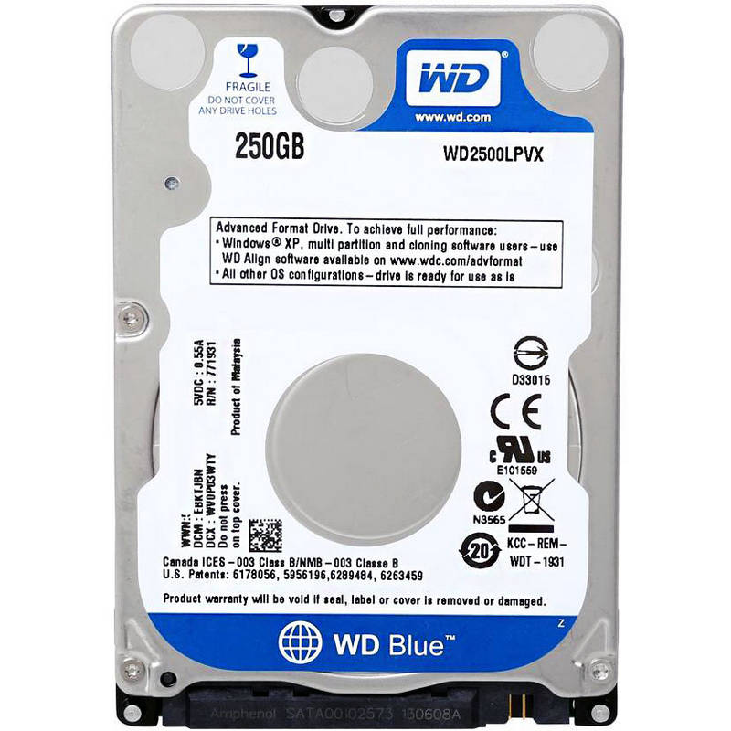 هارددیسک اینترنال  وسترن دیجیتال مدل WD2500LPVX ظرفیت 250 گیگابایت
